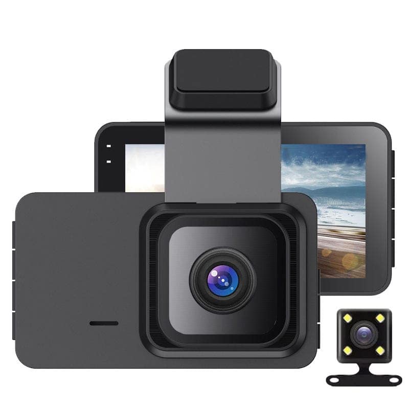 AUSHA 2K Dual Dash Camera with Wi-Fi & GPS | Super Night Vision, Parking Assist & G-Sensor