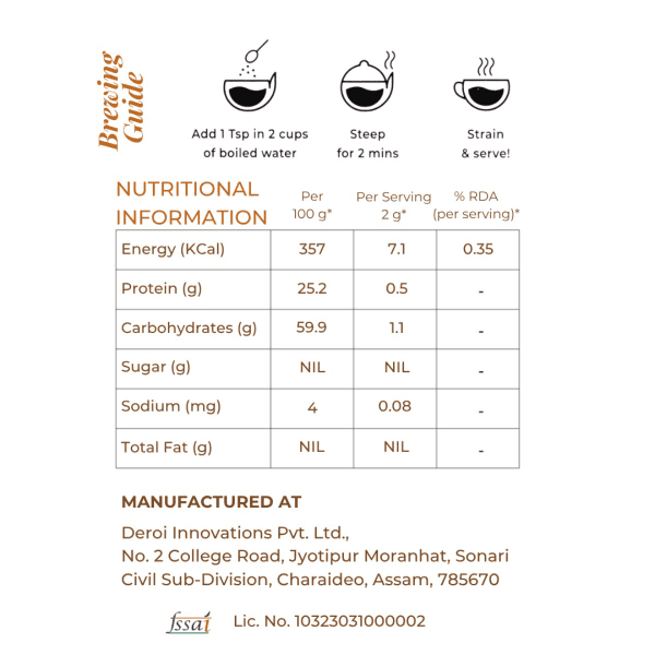 DEROI TEA Golden Sunset Oolong Tea | Carbon-Free Dried | 100% Natural Whole Leaf Tea | Fruity and Aromatic | Farm to Pack in 48 Hrs | 40 g Pack – 24 Cups - 40 gm view 3