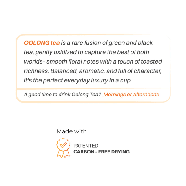 DEROI TEA Golden Sunset Oolong Tea | Carbon-Free Dried | 100% Natural Whole Leaf Tea | Fruity and Aromatic | Farm to Pack in 48 Hrs | 40 g Pack – 24 Cups - 40 gm view 4