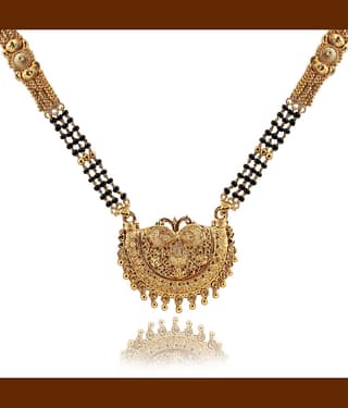 SHANKHRAJ MALL GOLD PLATED ROYAL DESIGN MANGALSUTRA FOR WOMEN-10071