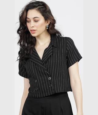 Tokyo Talkies Women's Viscose Regular Top ( Multi Color )