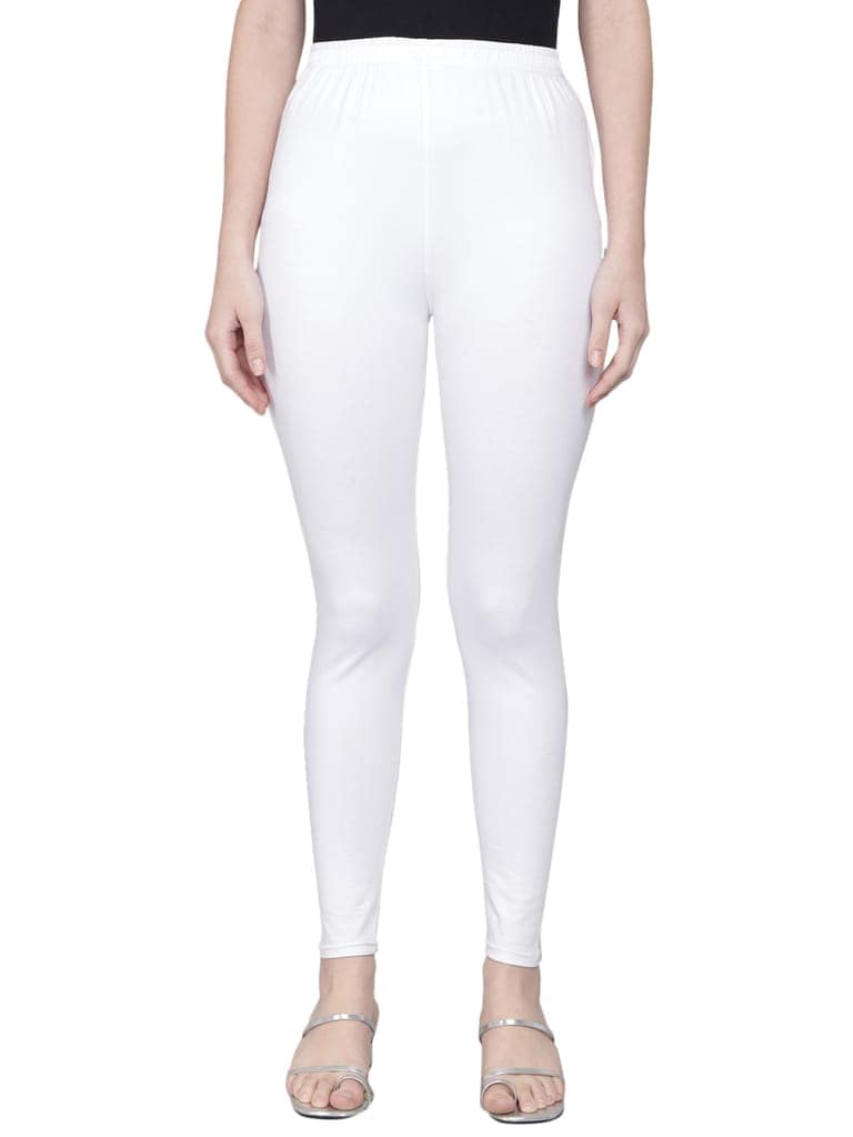 SOFT COLORS Women's Skinny Fit Ethnic Wear Ankle Length Leggings (Black) view 9