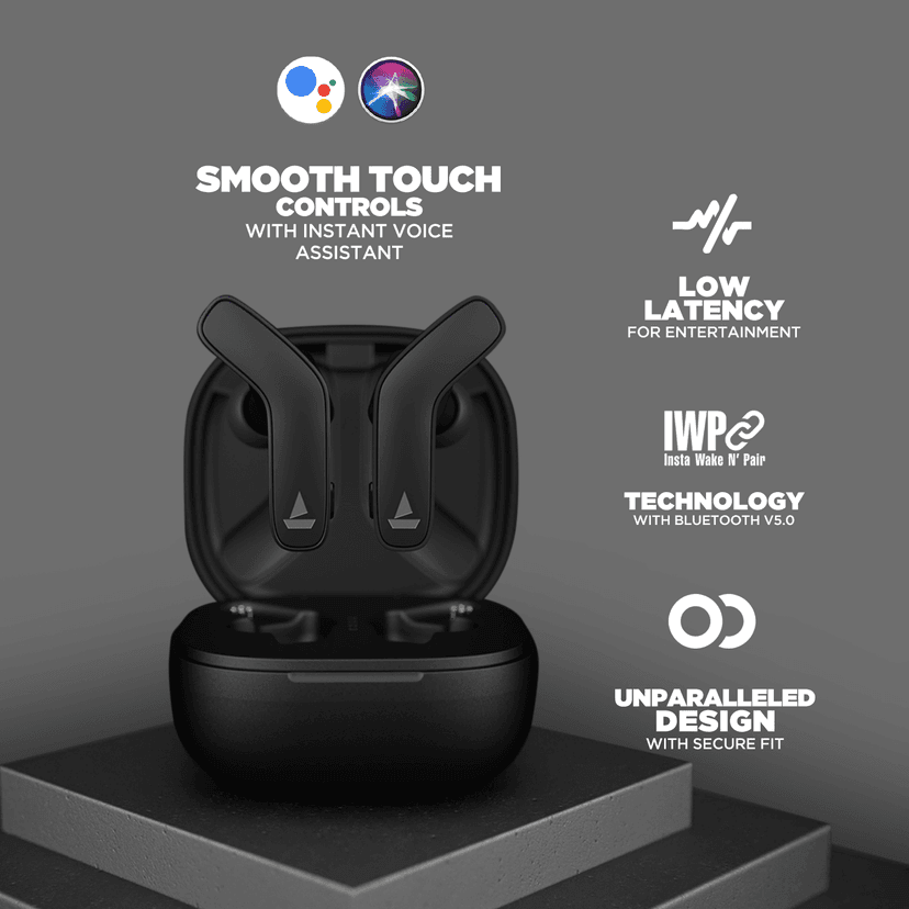 boAt Airdopes 711 | Wireless Gaming Earbuds with Powerful 6mm drivers, Upto 50 hours Playback, 470mAh Charging Case view 5