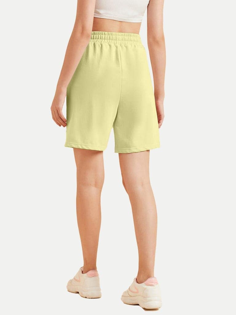 Womens Apple green Solid Shorts view 4