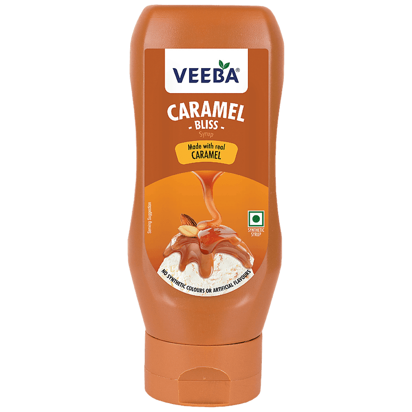 Veeba Caramel Bliss Syrup - No Synthetic Colours & Artificial Flavours, 380 G view 2