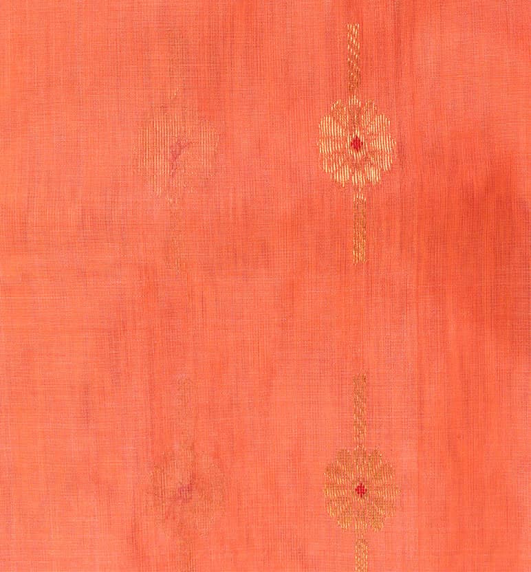 Handwoven Chanderi Silk × Cotton Saree view 5