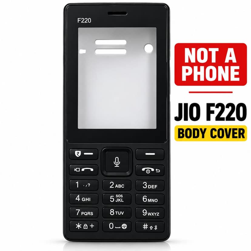 Jio F220 Full Body Housing Cover - Black