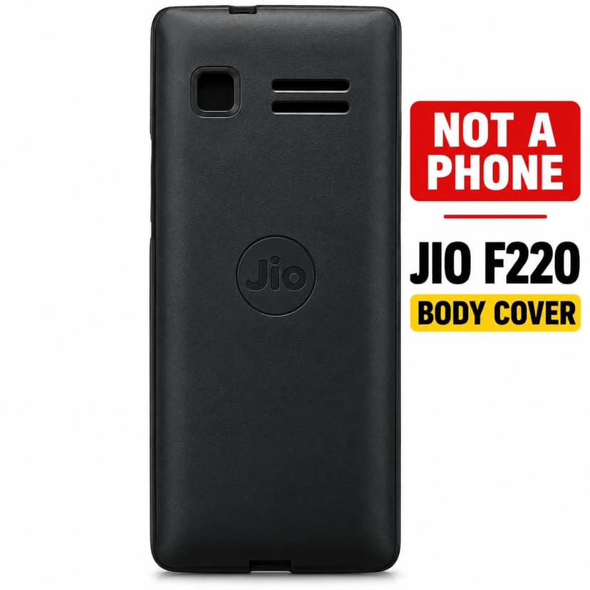 Jio F220 Full Body Housing Cover - Black view 2