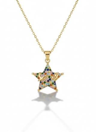 GemGleam - Crystal Pendant Chain Necklace, Hypoallergenic, Anti-Tarnish, Gift Gold Plated Chain with Locket for Women, Waterproof - Anti-Tarnish, Skin Friendly, Lightweight - Gift for Wife, Girlfriend, Friend (Dolphin Heart)