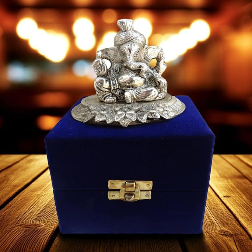 Aluminium Showpiece Pagdi Ganesh Ji (ASMAS068 A)