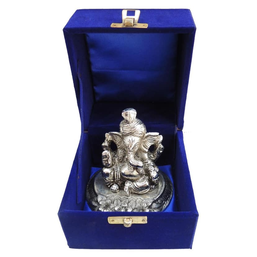 Aluminium Showpiece Pagdi Ganesh Ji (ASMAS068 A) view 3