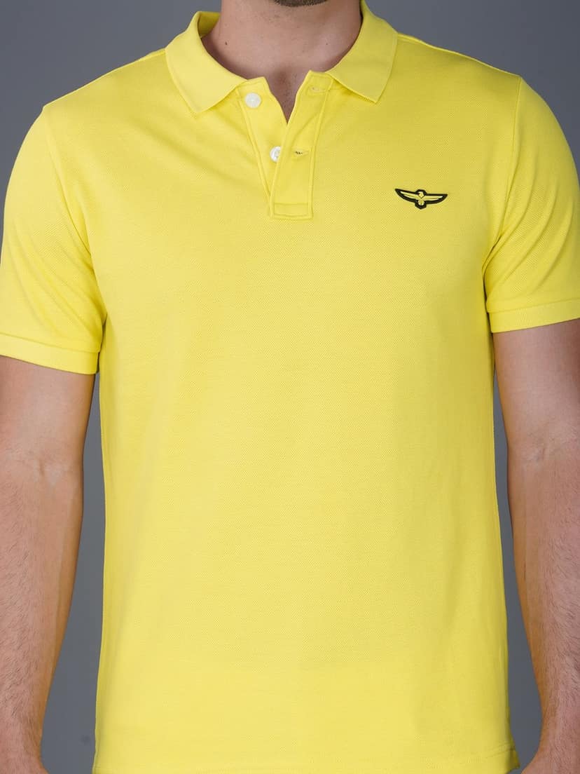 Solid Polo Shirt- PRIMROSE view 6
