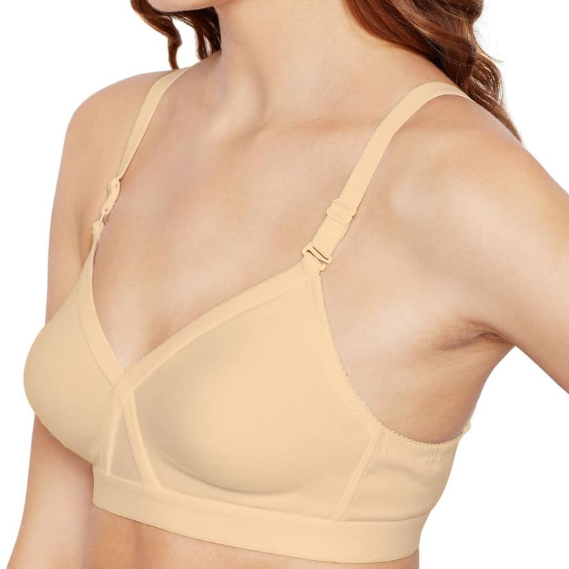 Bodycare 100% Cotton Non Padded Non wired Seamless Bra-Pack of 3 view 5