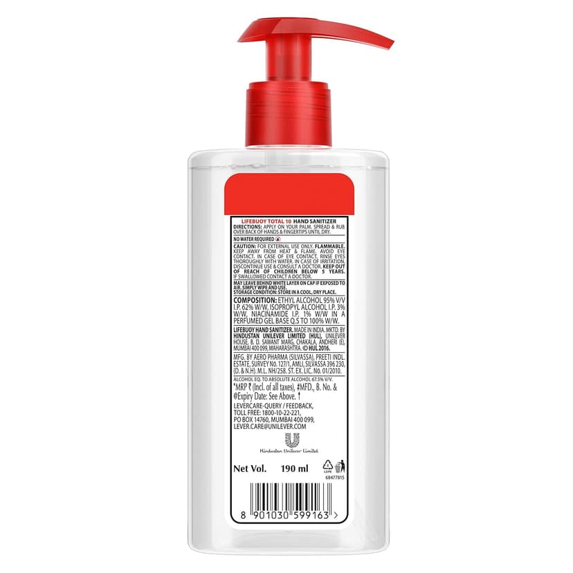 Lifebuoy Total 10 Hand Sanitizer, 190 Ml view 2