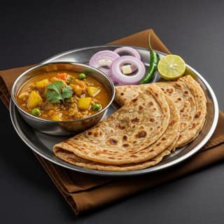 Veg Meal Lacha Paratha