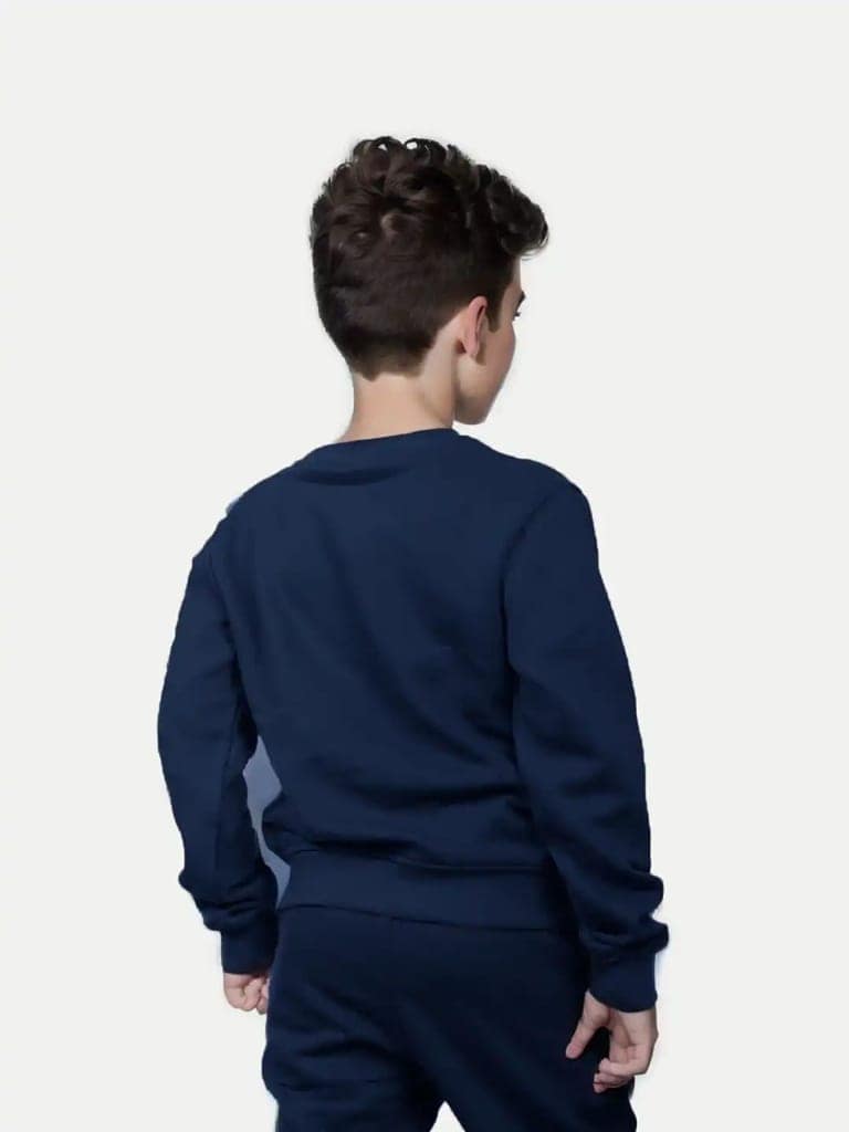 Boys Basic Navy Sweatshirt view 4