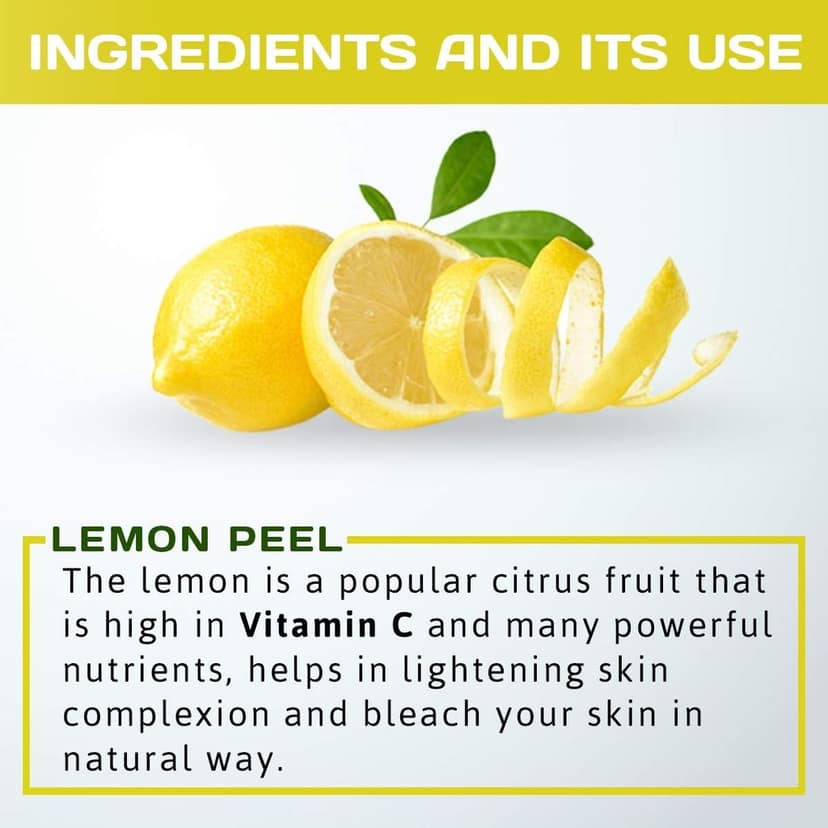 Rozhub Naturals Lemon Peel Anti Tan Face Mask Powder - 100gm view 7