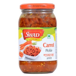 SWAD Delicious and Tangy Carrot Pickles and Pickles and Chutney/Gajar Ka Achaar - 400 Gm (Pack of 3)
