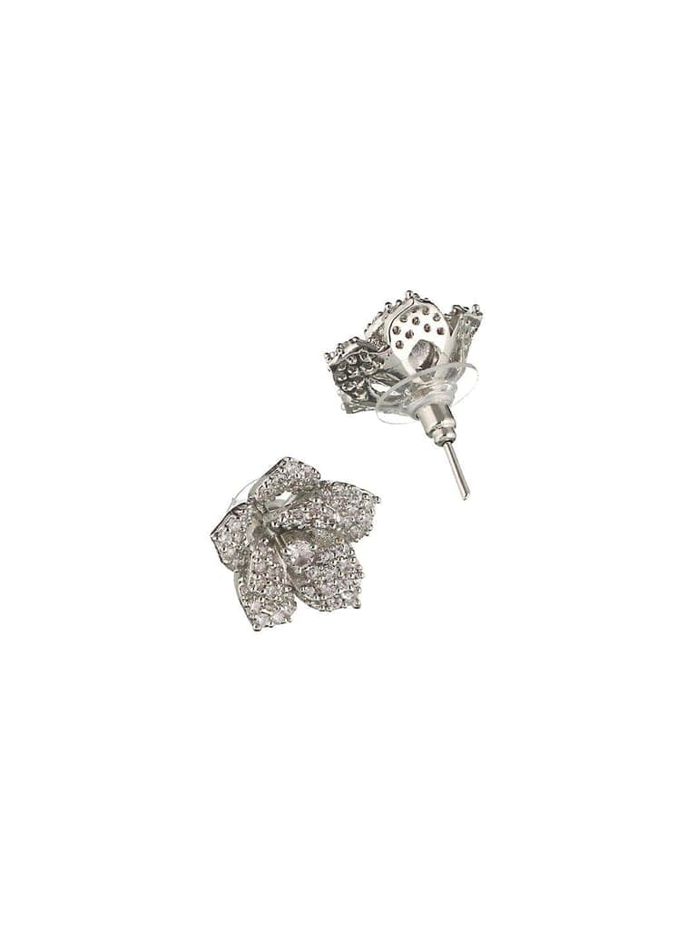 Silver Plated AD Studded Rose Statement Combo Jewellery Set view 10