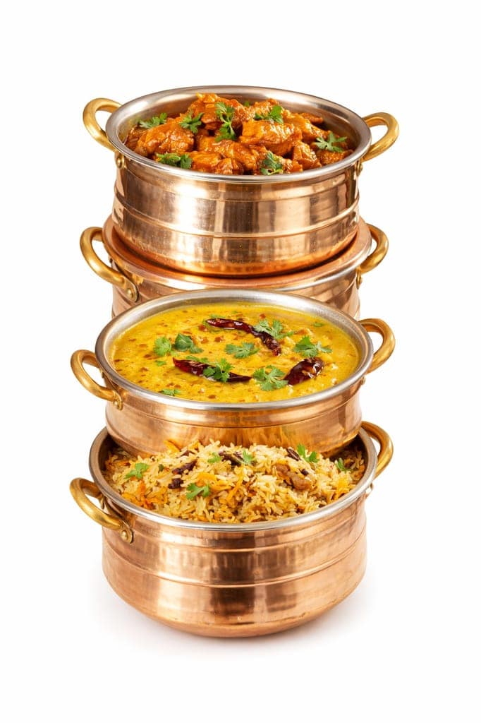 Handcrafted Hammered Pure Copper Serving Kadai with Dual Handles view 2