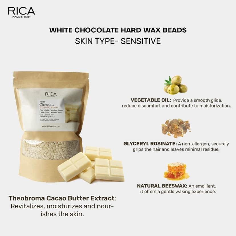 Rica White Chocolate Hard Wax Beads (800g) view 2