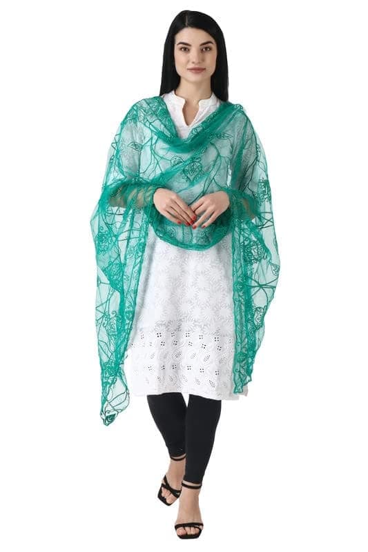 Ruchita fashion Women's Embellished Net Dupatta/Chunni, Length 2.25 meter view 3