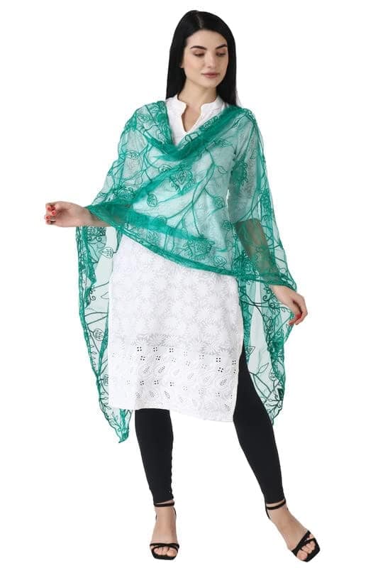Ruchita fashion Women's Embellished Net Dupatta/Chunni, Length 2.25 meter view 4