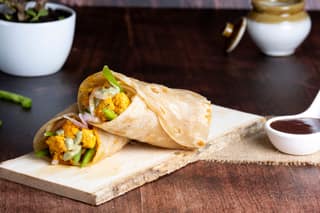 Paneer tikka wheat roll