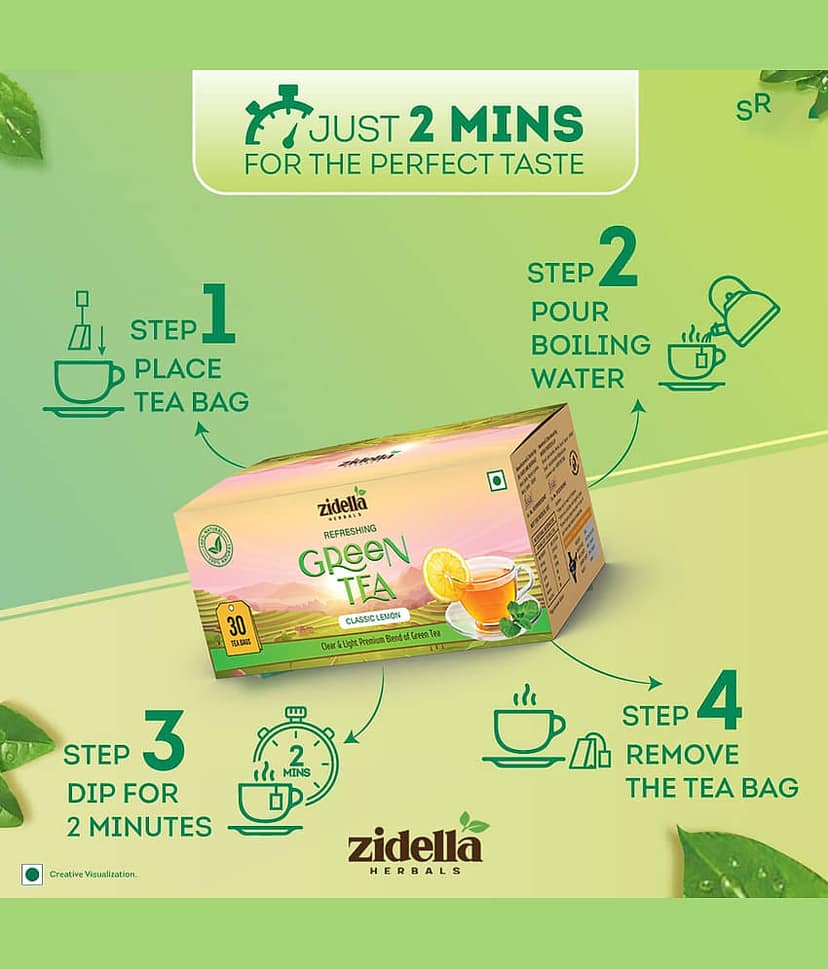 Zidella 30 no.s Lemongrass Green Tea ( Bags ) view 6