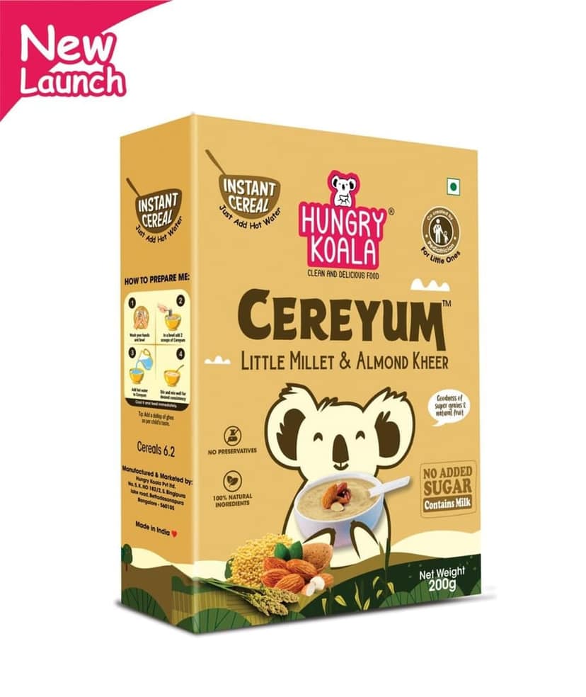 Hungry Koala Little Millet & Almond Kheer, Instant Cereal with Sprouted Millet, Dates, Travel Friendly view 8