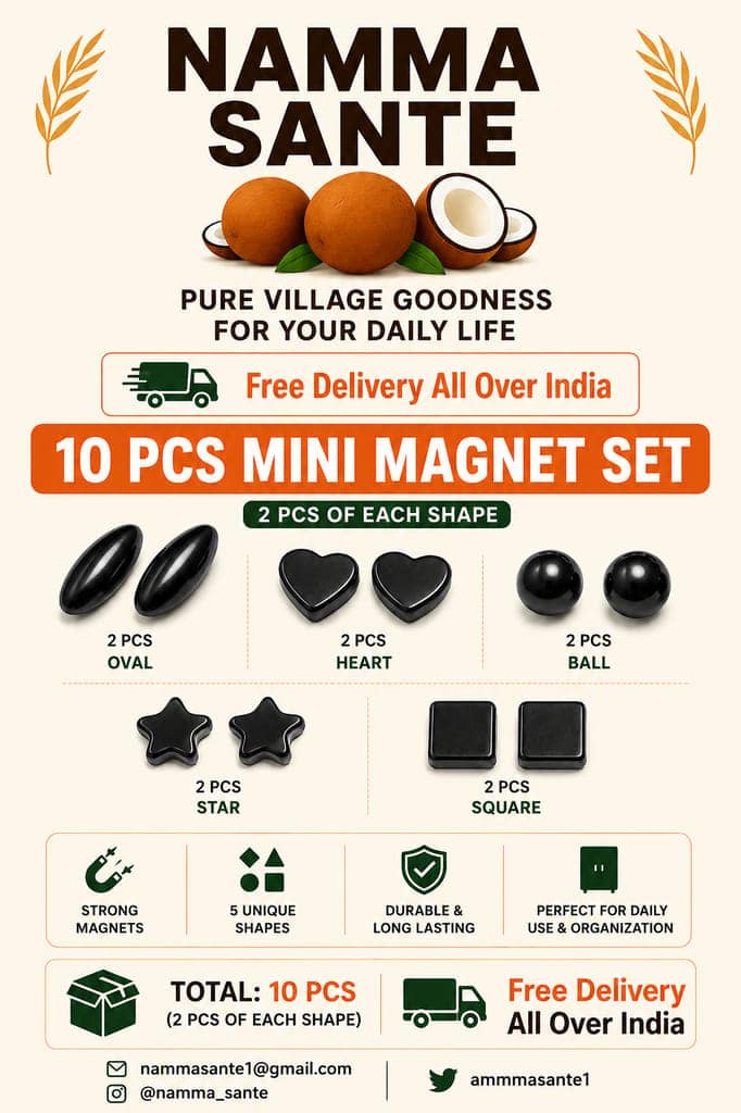 Mix Mini Magnet Set, Mini Shape Magnet Set, Metallic Mini Magnet, Magnetic Shape Mini Set, Multi Shape Mini Magnet 10piec view 3