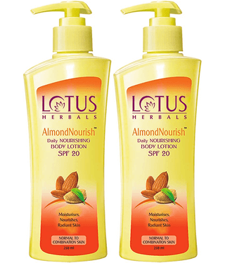 Lotus Herbals Almondnourish Daily Nourishing Body Lotion, 250g (Pack of 2)