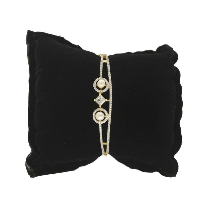 Sri Jagdamba Pearls Golden Tiara Pearl Bracelet For Women Girls view 2