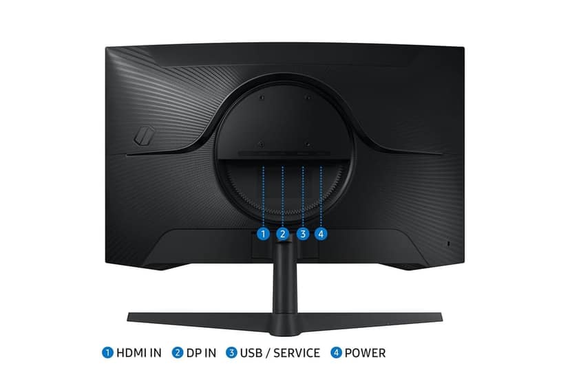 Samsung 27" (68.5cm) Odyssey G5 2K Curved Gaming Monitor|QHD 2560 X 1440|1000R Curved|165Hz|1ms(MPRT)|300nits|Ports-HDMI,DP,Headphone|DP Cable|HDR10|FreeSync|LS27CG550EWXXL|Black view 3