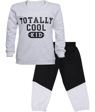 CATCUB Pack of 1 Boys Cotton Set ( Grey )