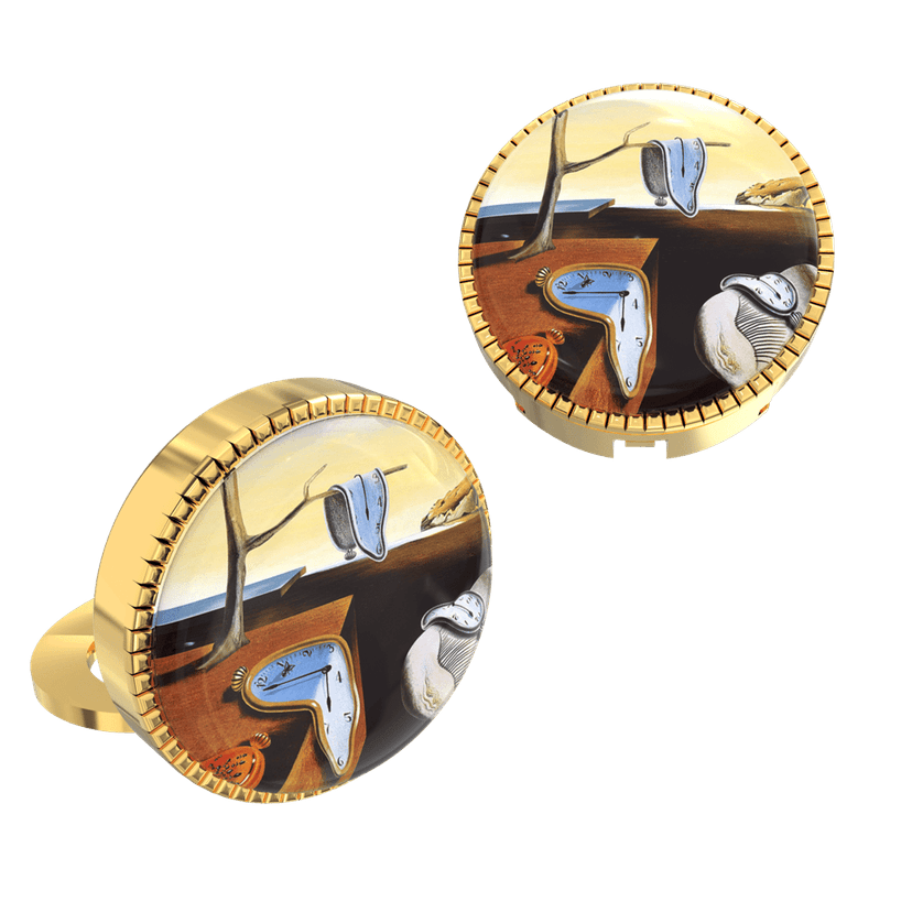 The Smart Buttons - Shirt Button Cover Cufflinks for Men - The Persistence of Memory Inspired by Salvador Dal� view 8