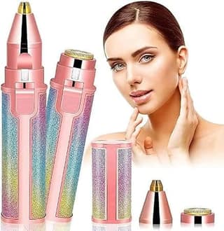 2 in 1 Rainbow Blowless Painless Face Hair Removal Machine for Women Upper lip Hair Remover, Eyebrow Hair, Chin Hair Epilator Hair Remover Trimmer for Women