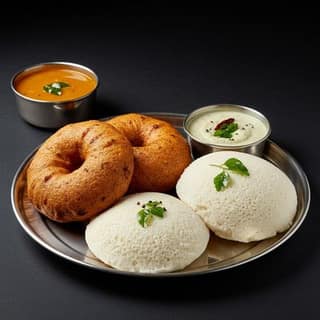 2 Vada + 1 Idly + Sambar