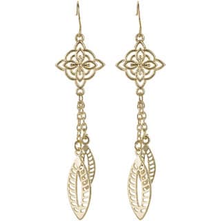Brass Filigree Markisial Drop Earrings for Girls Brass Material Earrings for Women's Fashion Jewellery for Festival