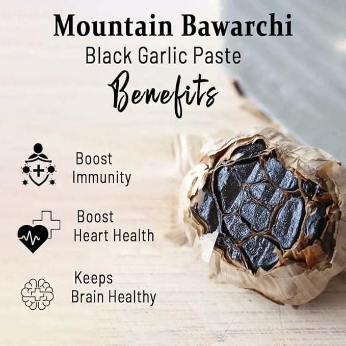 Mountain Bawarchi Black Garlic Paste | Non-Pungent Great Taste & Highly Nutritious | No Added Preservatives | 1kg (500 gr set of 2) view 5