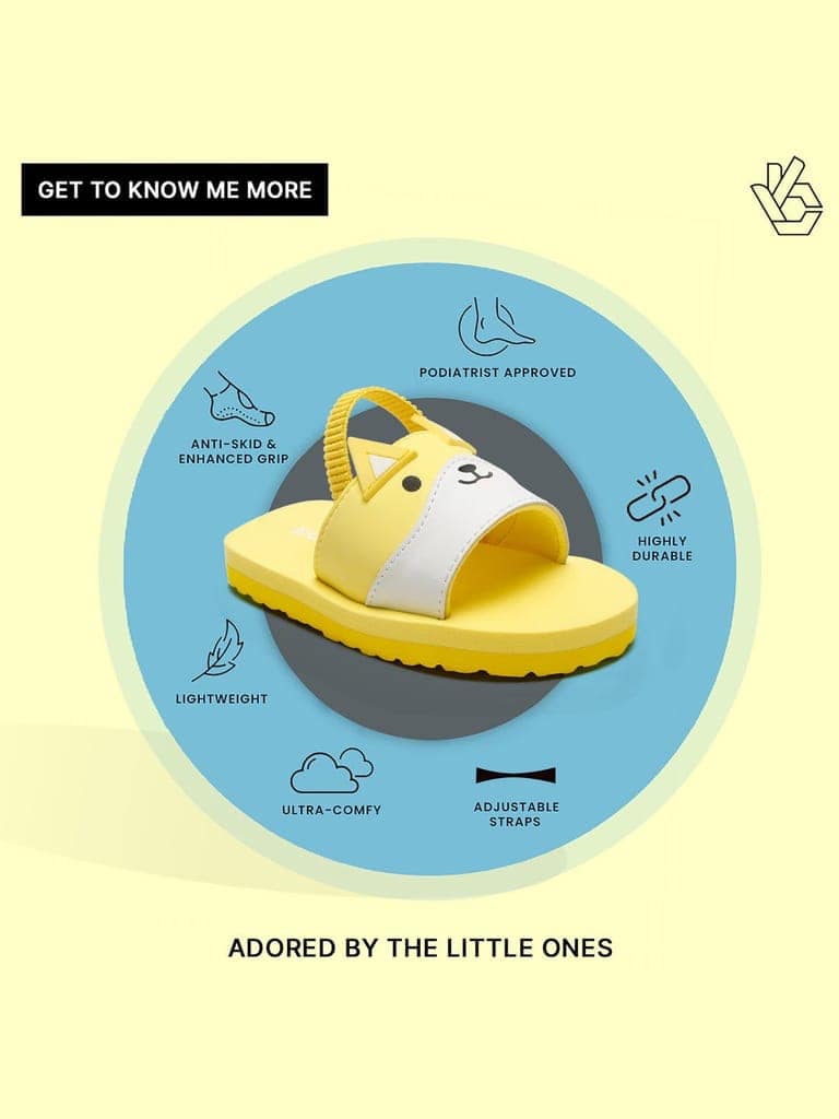 Premium Kitty Artistic Sliders - Yellow (Unisex) view 10