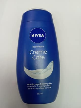Nivea Body wash Creme Care Naturally clean & healthy skin With nivea creme ingredients 99% biodegradable formula 250 ml