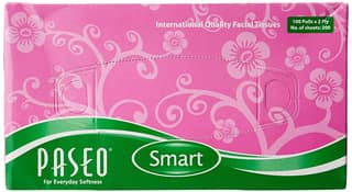 Paseo Tissues Facial Smart Box, 100 Pulls