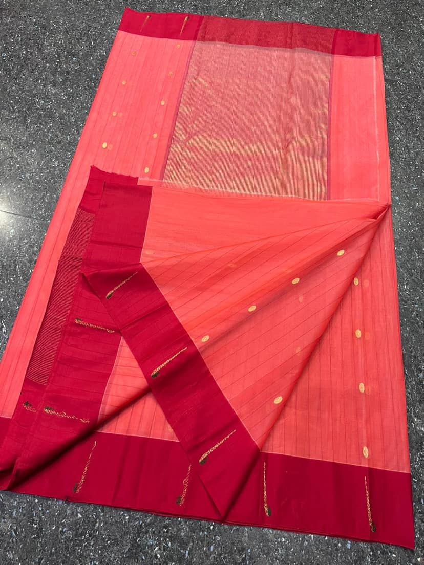 CHANDERI handloom silk saree view 2