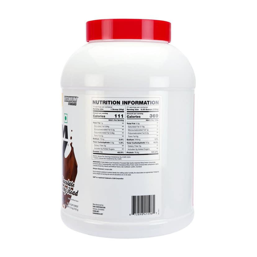 San Nutrition 100% Pure Titanium Whey Protein Powder | 23g protein | Concentrate & Isolate | view 2