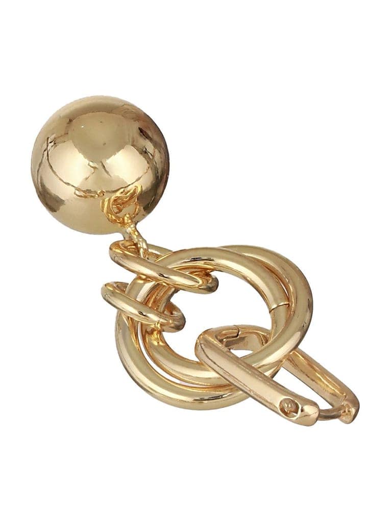 Anti-Tarnish Gold Plated Link Orb Dangler Earrings view 7