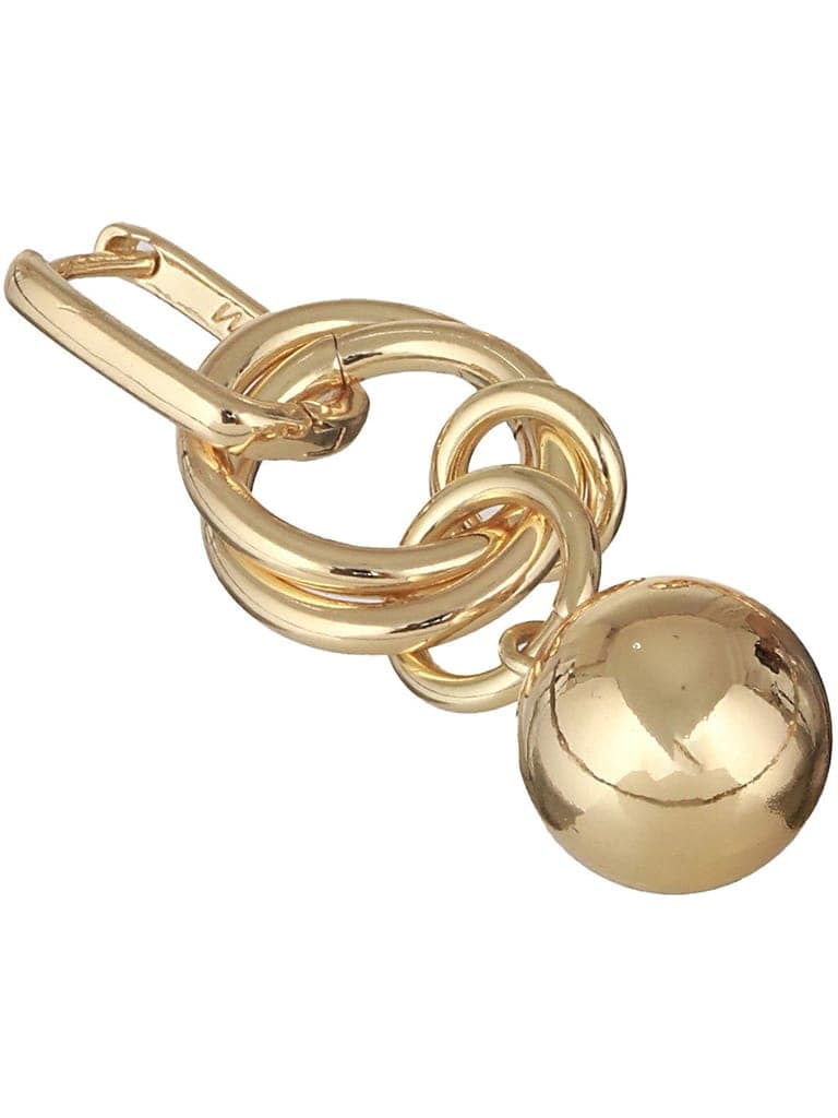 Anti-Tarnish Gold Plated Link Orb Dangler Earrings view 8