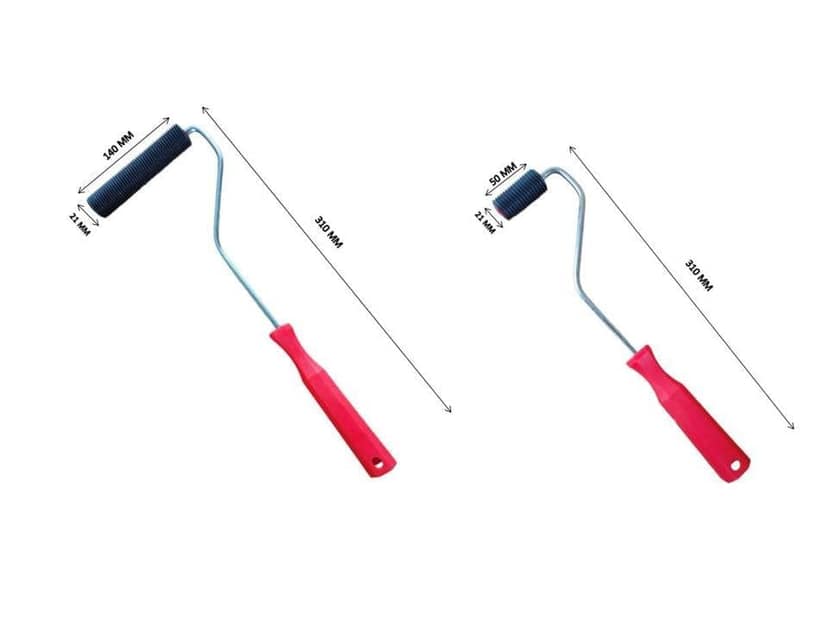 MD Fiberglass Roller Tool, Solid Steel Metal FRP Bubble Paddle Laminating Roller for FRP Resin Work view 2