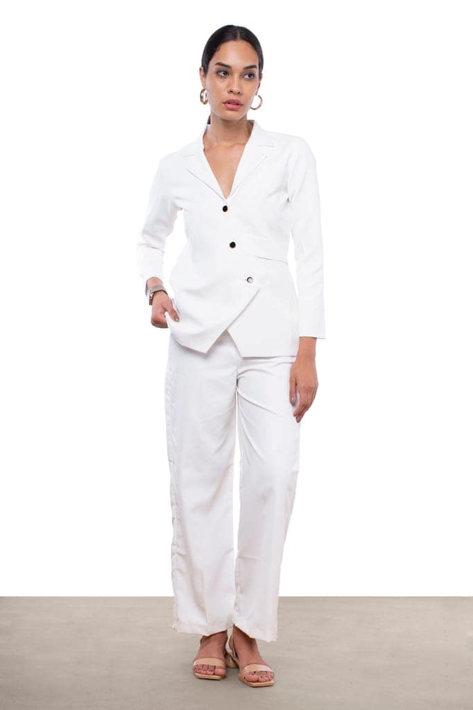 CLASSIC OVERLAP BLAZER CO-ORD SET view 3