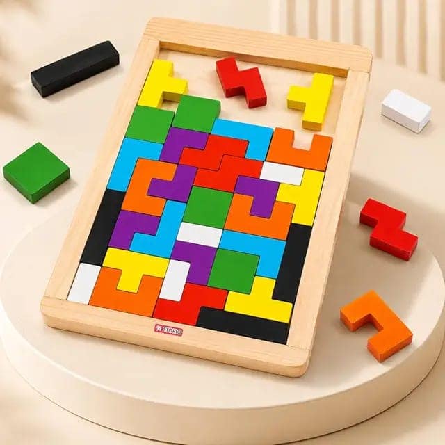 Toys Wooden Russian Blocks Puzzles for Kids Adults, Wood Intelligence Puzzle for Ages 3-8,Wooden Puzzles Brain Teasers Toy Educational Gift for 7-10 Years view 3